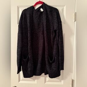 H&M | Divided Grey Marled Open Sweater Cardigan | Size M